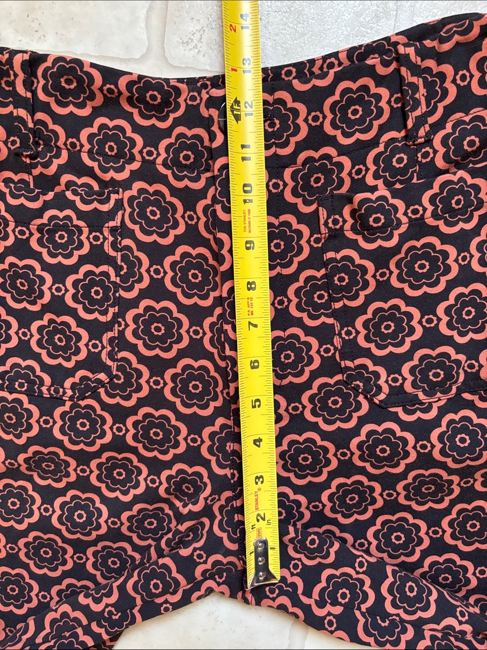 Maeve by Anthropologie the Colette Black & Orange Floral Print Wide Leg Crop 30 - Picture 5 of 7